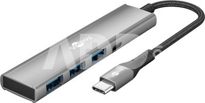 Goobay Slim 4-Port USB Hub, USB-C to USB-C/USB-A, 5 Gbit/s | 76562
