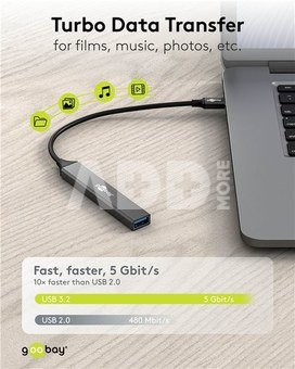 Goobay Slim 5-Port USB Hub, USB-C to USB-C/USB-A, 5 Gbit/s | 74460