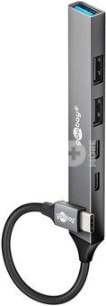 Goobay Slim 5-Port USB Hub, USB-C to USB-C/USB-A, 5 Gbit/s | 74460