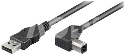 Goobay USB 2.0 Hi-Speed Cable 90&deg;, Black Goobay