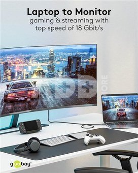 Goobay USB-C to HDMI Cable 4K at 60 Hz, 1 m | 75696