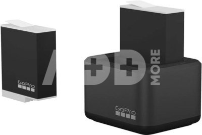 GoPro battery charger + 2 Enduro batteries Hero9/1011/12 Black