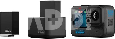 GoPro battery charger + 2 Enduro batteries Hero9/1011/12 Black
