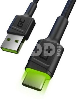 Green Cell Cable GCRay USB - USB-C 120cm, LED backlight