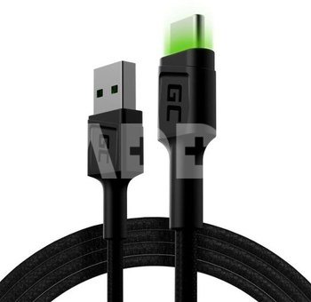 Green Cell Cable GCRay USB - USB-C 120cm, LED backlight