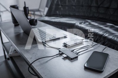 Green Cell Hub adapter USB-C Connect 3xUSB 3.1 HDMI 4K 60Hz USB-C PD 85W