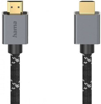 Hama HDMI 2.1 8K 2m, Ultra High Speed, czarno-szary