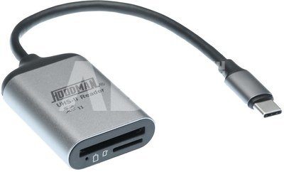 Hoodman Steel SD & Micro SD UHSII enabled memory card reader USB 3.2 Gen 1