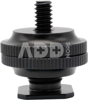 Caruba hotshoe adapter   Universal hotshoe   > 1/4" male schroefdraad (met spacer) black