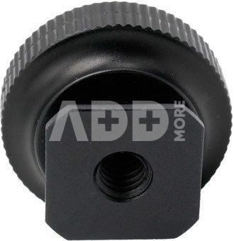Caruba hotshoe adapter   Universal hotshoe   > 1/4" male schroefdraad (met spacer) black