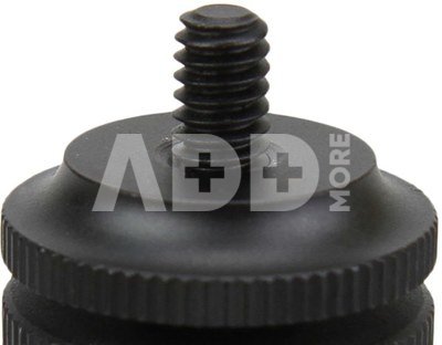 Caruba hotshoe adapter   Universal hotshoe   > 1/4" male schroefdraad (met spacer) black