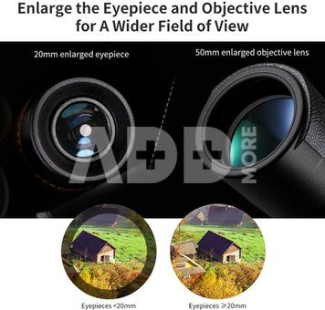 K&F Concept HY1242 12x42 Binoculars with 20mm Large View Eyepiece & BAK4 Clear Light Vision