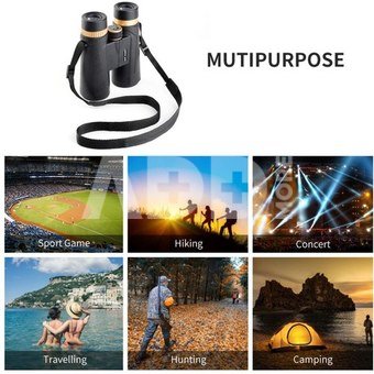 K&F Concept HY1242 12x42 Binoculars with 20mm Large View Eyepiece & BAK4 Clear Light Vision
