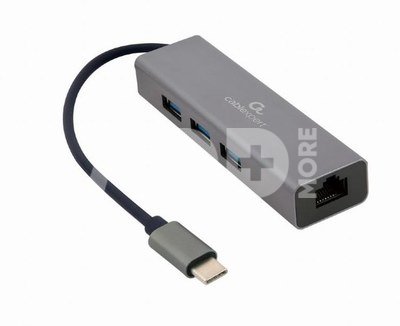 I/O ADAPTER USB-C TO LAN RJ45/USB HUB A-CMU3-LAN-01 GEMBIRD