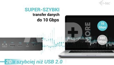 i-tec Universal 5x 4K/60Hz Display Docking Station + Power Delivery 100W