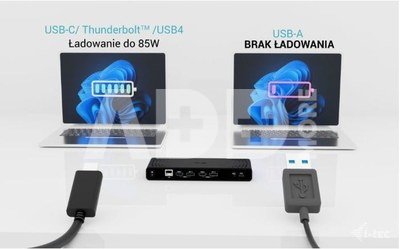i-tec Universal Docking Station Dual 4K Display Power Delivery 85W