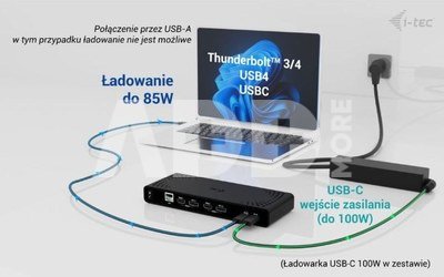 i-tec Universal Docking Station Dual 4K Display Power Delivery 85W