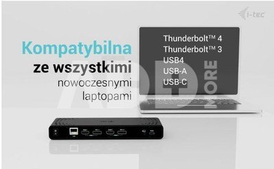 i-tec Universal Docking Station Dual 4K Display Power Delivery 85W