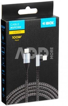 Cable USB-C PD 100W 2m Black IKUTC100