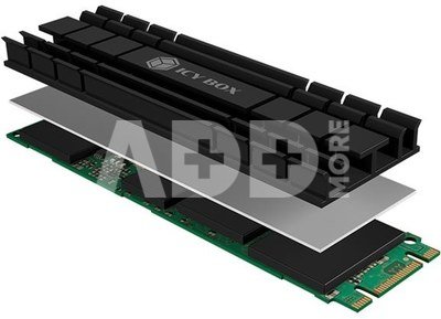 Icy Box IB-M2HS-701 Heat Sink Set for M.2 2280 SSD, For PC/PS5, Aluminium, 5 mm Thick Raidsonic