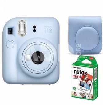 Kiirkaamera Fujifilm instax mini 12 PASTEL BLUE+instax mini glossy (10pl)+originaalne kott