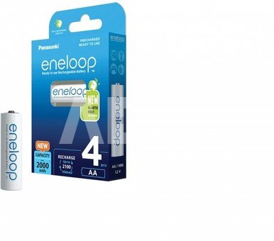 Įkraunamos baterijos Panasonic ENELOOP BK-3MCDE/4BE, 1900 mAh, 2100 (4xAA)