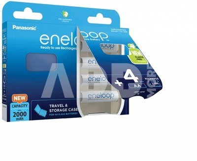 Įkraunamos baterijos Panasonic ENELOOP BK-3MCDEC4BE, 1900 mAh, 2100 (4xAA)