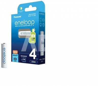 Rechargeable batteries Panasonic ENELOOP BK-4MCDE/4BE, 750 mAh, 2100 (4xAAA)