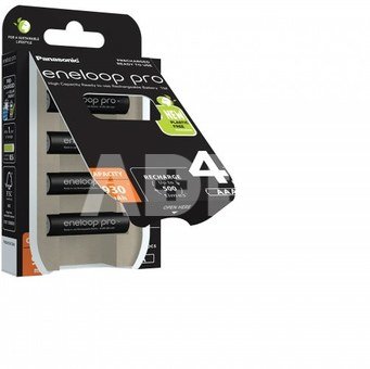 Įkraunamos baterijos Panasonic ENELOOP Pro BK-4HCDE/4BE, 900 mAh, 500 (4xAAA