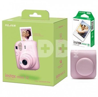 Fujifilm Instax Mini 12 camera Blossom Pink + Instax Mini Glossy (10pl) + karp
