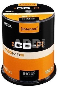 1x100 Intenso CD-R 80 / 700MB 52x Speed, Cakebox