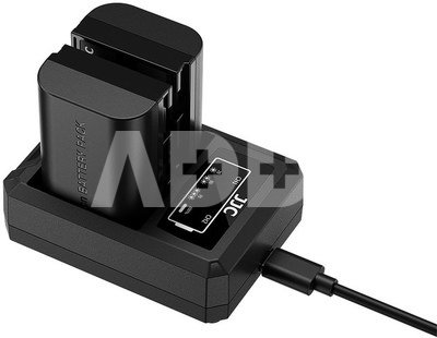 JJC Canon DCH E6TC USB C Dual Battery Charger (voor Canon LP E6 / LP E6N accu)