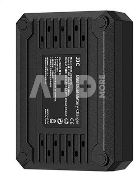 JJC Canon DCH E6TC USB C Dual Battery Charger (voor Canon LP E6 / LP E6N accu)