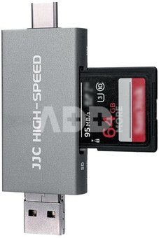 JJC CR UTC5AC Memory Card Reader grijs