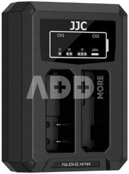 JJC Nikon DCH EL14TC USB C Dual BatteryCharger (voorNikon EN EL14/EN EL14A)