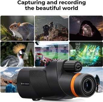 K&F 12*50 BAK4 High Checklist Binoculars waterproof with Aka dovetail groove,Black