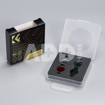 K&F Concept 3pcs Filter Kit, UV+CPL+ND4, HD, Anti-Reflection Green Coating, Waterproof