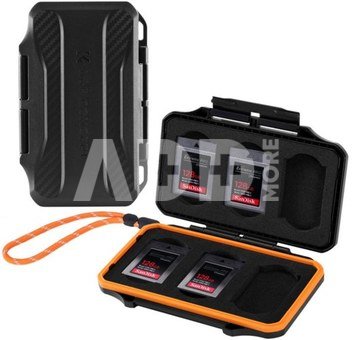 K&F Concept 6 Slots XQD Cfexpress Type-B Card Holder, Water-Resistant Memory Card Storage