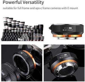 K&F Concept Auto focus electronic lens adapter EF/EF-S-FX