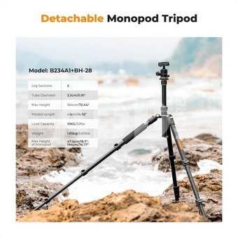 K&F Concept B234A1 tripod with BH-28 ball head
