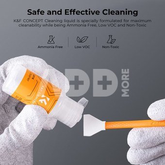 K&F Concept K&F 2 in 1 kit 16mm Double-Headed Cleaning Stick Set for CMOS APS-C Frame Sensor*10pcs+1*20ml cleani
