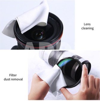K&F Concept K&F 3pcs* Microfiber Cleaning cloth Kit, 15*15cm, White, Dry, in vacuum