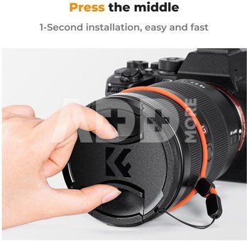 K&F Concept K&F 49MM Lens Caps Kit with K&F LOGO Caps*2+Anti-lost rope*2+vacuum cleaning cloth*1