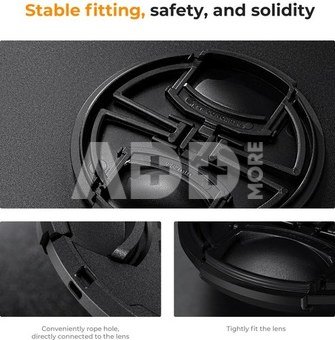 K&F Concept K&F 49MM Lens Caps Kit with K&F LOGO Caps*2+Anti-lost rope*2+vacuum cleaning cloth*1