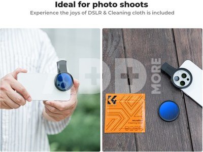 K&F Concept K&F 52MM universal mobile phone holder, equipped with CPL filter, lens coating, +1pc vacuum cleaning