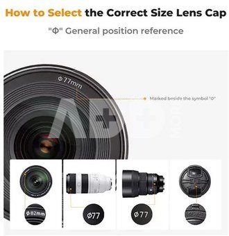 K&F Concept K&F 58MM Lens Cap printed with KF logo with anti-lost string, individually packaged in OPP bag