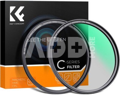 K&F Concept K&F 62MM C Series Magnetic CPL Filter,Reflection Green Film,With magnetic mount,