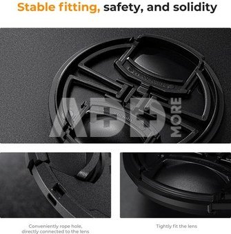 K&F Concept K&F 77MM Lens Caps Kit with K&F LOGO caps*3+Anti-lost rope*3+vacuum cleaning cloth*3