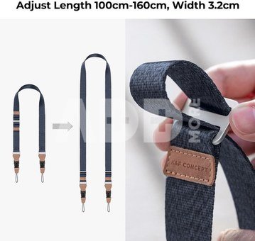 K&F Concept K&F Camera neck strap 32mm blue condensed polymer material webbing, 4 aluminum alloy square buckles