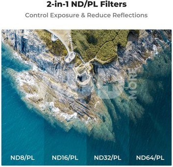 K&F Concept K&F DJI NEO 4pcs filter kit (ND8&PL+ND16&PL+ND32&PL+ND64&PL) lens for DJI drones, HD, single-sided